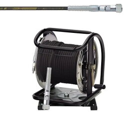 フジマック GHD-630TC 高圧用C型ドラム 回転台付き 高圧スーパースムージーホース30M付 内径6mmx30m ロック一発カプラ付