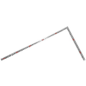 シンワ測定 10012 曲尺角厚 シルバー 50cm/1尺6寸 併用目盛 日本一