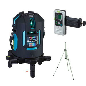 ムラテックKDS DSL-901RGNRSA 電子整準フルライン ミントグリーンレーザー墨出器 (本体・受光器・三脚・新型収納ケース付きセット)