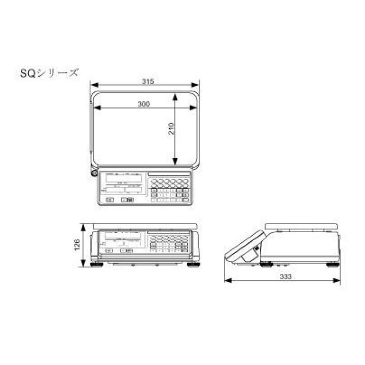 楽天市場】エーアンドデイ SQ-6K ひょう量6kg 検定品 店舗用料金はかり 