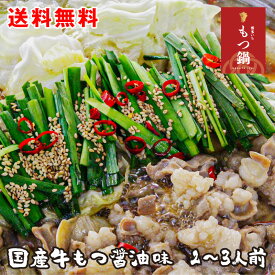 博多もつ鍋セット2～3人前（醤油味）＋ 博多辛子明太子110g クーポン 送料無料 国産牛もつ使用 お取り寄せ おうちごはん 誰でも簡単にできるもつ鍋セット 簡単料理レシピ付 博多グルメ ご飯のお供 御中元 御歳暮 父の日 敬老の日