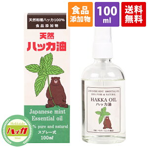 【食品添加物】ハッカ油 スプレー 100ml ペパーミント商会【天然和種ハッカ100%】【虫除け・消臭・除菌効果】