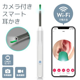 【2/15日限定●ポイント5倍】耳かき カメラ付き イヤースコープ スマホ iPhone Android スマート耳かき 耳掃除 LEDライト シリコンヘッド 写真 動画 子供 赤ちゃん ペット 猫 犬 軽量 USB充電 Type-C みみかき 耳掻き 鼻 口 Wi-Fi接続