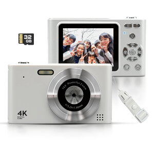 デジタルカメラ 4K 4800万画素 キッズカメラ トイカメラ デジカメ 高画質 16倍ズーム 手ぶれ補正 2.4インチ液晶 修学旅行 軽量 エモい レトロ 写真 動画 静止画 ビデオ AF 撮影 録画 WEBカメラ 音