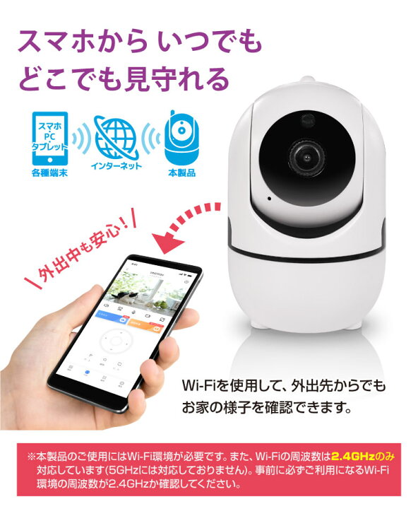 即納 ❤️2個セット❤️防犯カメラ 薄型 強力磁石 見守りカメラ WiFi アプリ連動 econet.bi