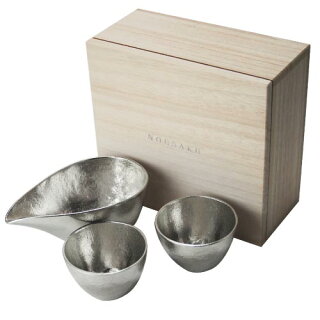 送料無料桐箱能作酒器セット錫製一合片口ぐい呑み酒器おちょこギフト日本酒グラス