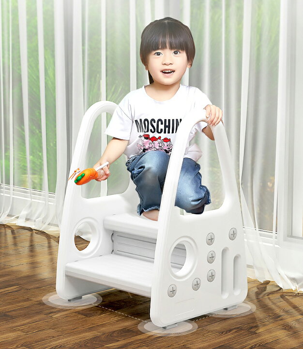 上品 踏み台 子供 2段 ステップ台 おしゃれ 手すり付き ステップ スツール 軽量 プラスチック 滑り止め 洗面所 手洗い トイレトレーニング Supplystudies Com