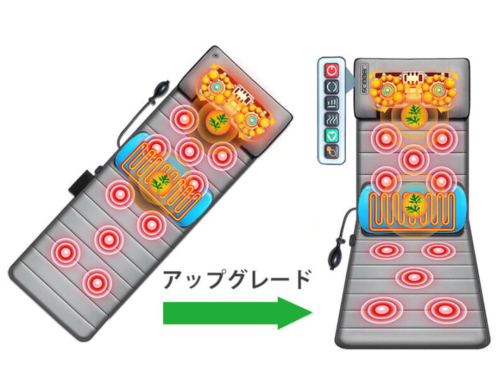 楽天市場】\今だけポイント☆5倍/全身マッサージマットレス 折り畳み 加熱 30個のもみ玉 マッサージヘッド 揉み捏ね リモコン付き 健康グッズ マッサージシート 寝ながらマッサージャー マッサージシート マッサージチェアー 家庭用&職場用 疲労解消 肩こり 日本説明書 ... 楽天市場】\今だけポイント☆5倍/全身マッサージマットレス 折り畳み 加熱 30個のもみ玉 マッサージヘッド 揉み捏ね リモコン付き 健康グッズ マッサージシート 寝ながらマッサージャー マッサージシート マッサージチェアー 家庭用&職場用 疲労解消 肩こり 日本説明書 ...