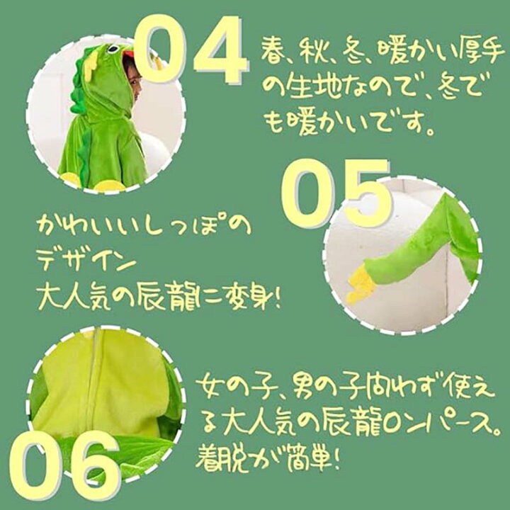 楽天市場】キッズ辰龍 着ぐるみ 干支年賀状 甲辰 ドラゴン 