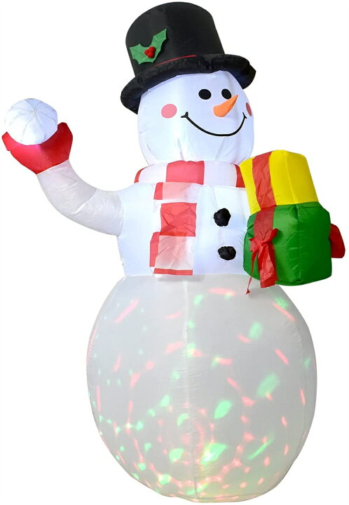 楽天市場】クリスマス 光る 雪だるま サンタクロースLED付き 膨張式 