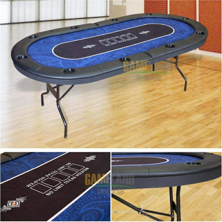 楽天市場】折りたたみ式 ポーカーテーブル 10人用 楕円形 カップ  