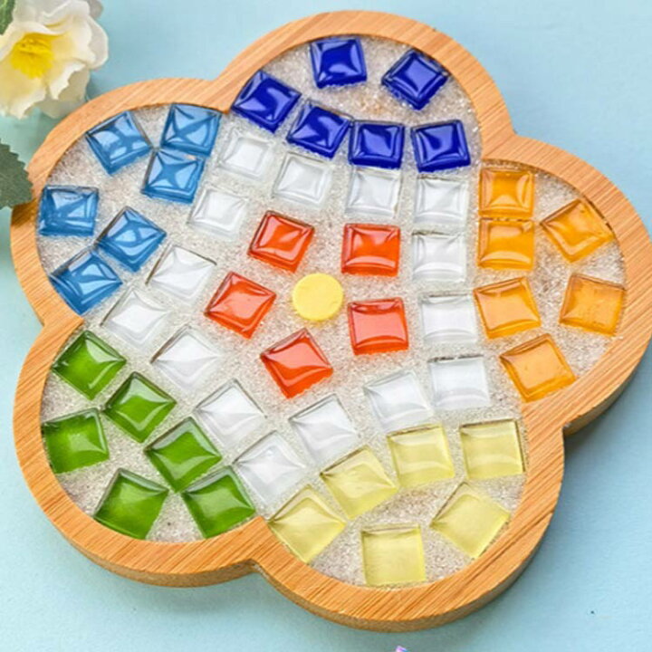 楽天市場】モザイクタイル コースター DIYキット 竹製 手作り材料 