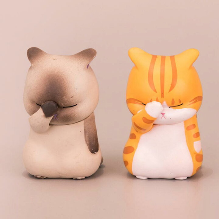 楽天市場】 雑貨 癒しグッズ マスコット 猫 置物 ミニチュア 3点セット 