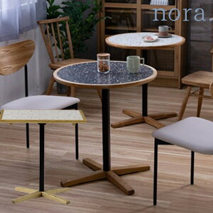 カフェテーブル 丸テーブル 角テーブル テーブル 丸型 角型 無垢 アイアン脚 幅60cm/65cm メラミン おしゃれ TOFFY トフィー terrazzo テラゾー nora ノラ