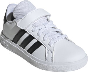 adidas (アディダス) カジュアル シューズ GRAND COURT 2.0 EL C 【ホワイト/ブラック/ホワイト】 IH5529 シューズKIDS スニーカー ジュニア・キッズ 子供用 ホワイト 白 黒 白 24FW {SK}