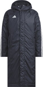 adidas (アディダス) トレーニング ウェア スリーストライプス ルーズフィット ロング ボアコート 【レジェンドインク/ホワイト】 BW566 KA1303 ボアコート コート ユニセックス 男女兼用 紺 白