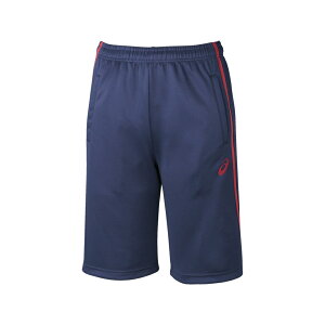 asics (アシックス) トレーニング・ランニング ウィンドブレーカー・ウィンドウェア ドライデコトレーニングハーフパンツ(リサイクルソサイ) 部活 練習 試合 【ピーコート】 紺 2031D914 メンズ