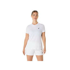 asics(アシックス) テニス Tシャツ・ポロシャツ? ウイメンズ半袖シャツ 【ブリリアントホワイト】 2042A371.100 ウェア 朝 夜 春 秋 トップス レディース 女性用 白 25 {NP}