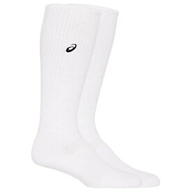 asics (アシックス) バレーボール 靴下・ソックス HIGH SOCKS 部活 練習 試合 トレーニング 【ホワイト/ブラック】 白 3053A136 メンズ・レディース 男性用・女性用 {NP}