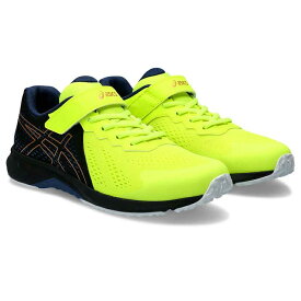 asics商事（アシックス商事） シューズ 靴 カジュアルスニーカー ASICS LAZERBEAM（アシックス レーザービーム） 1154A181 750 【ネオンイエロー/ゴールド】 ジュニア・キッズ 子供用 運動靴 通学 クラブ活動 消臭 ゴムヒモ靴 ベルクロ 学校 上履き 白底 黄 N.YLW/GOLD {SK}