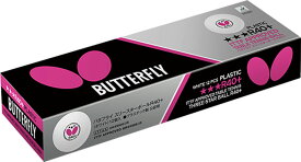 Butterfly（バタフライ） 卓球 ボール バタフライ スリースターボールR40＋（12個入） 【ホワイト】 95830 270 メンズ・レディース 男性用・女性用 白 21 {SK}
