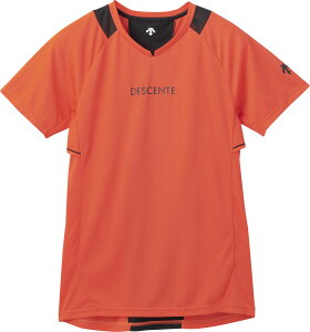DESCENTE (デサント) バレーボール ゲームシャツ・パンツ 半袖バレーシャツ 【オレンジ】 DV5SHT02U OR00 プラクティスシャツ Tシャツ メンズ・レディース 男性用・女性用 オレンジ 橙 25SS {NP}