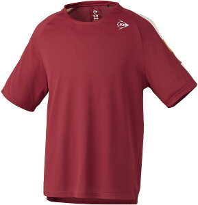 DUNLOP (ダンロップ) テニス ゲームシャツ・パンツ GAME SHIRT 【バーガンディ】 DAP-1541 715 ゲームシャツ ゲームシャツ メンズ・レディース 男性用・女性用 ワインレッド 赤 25FW {NP}