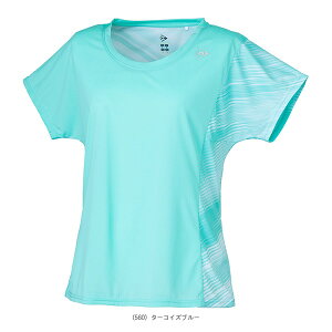 DUNLOP �i�_�����b�v�j �e�j�X �Q�[���V���c�E�p���c WOMEN'S 25�t�� GAME SHIRT DAP-1522W �y�^�[�R�C�Y�u���[�z DAP-1523W 560 �Q�[���V���c �V���[�g�X���[�u ���f�B�[�X �����p �_�����b�v�X�|�[�c�}�[