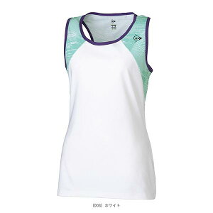 DUNLOP �i�_�����b�v�j �e�j�X �Q�[���V���c�E�p���c WOMEN'S 25�t�� TANK-TOP GAME SHIRT DAP-1525W �y�z���C�g�z DAP-1525W 003 �Q�[���V���c �m�[�X���[�u ���f�B�[�X �����p �_�����b�v�X�|�[�c�}�[�P�e�B