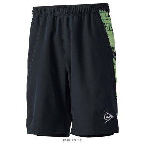 DUNLOP �i�_�����b�v�j �e�j�X �Q�[���V���c�E�p���c UNISEX 25�t�� GAME SHORTS DAS-2580 �y�u���b�N�z DAS-2680 900 �Q�[���p���c �n�[�t�p���c �����Y�E���f�B�[�X �j���p�E�����p �_�����b�v�X�|�[�c