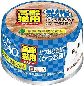 いなばペットフード（株） M‐52チャオ14歳からのかつお＆おかか（かつお節） 75g 猫用品 ウェット ウエット フード｛SK}