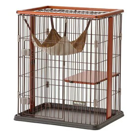 （株）ボンビアルコン ウッドワンサークルキャット 2段タイプ 猫用品 ケージ・サークル 日用品｛SK}