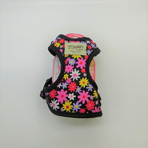 カワノ産業(株) キャットソフティハーネスリードフラワーブラック 猫 用品 引き紐 4960638726177 {NP}