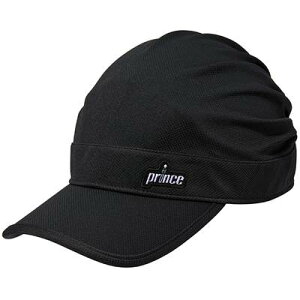 ≪当日出荷≫ prince (プリンス) テニス・バドミントン 帽子・キャップ UVラウンディッシュキャップ トレーニング 部活 練習 試合 UVカット 吸汗速乾 抗菌 レディース 女性用 【ブラック】 黒 PH