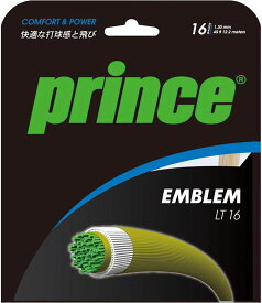 Prince（プリンス） テニス ガット・ラバー 硬式 EMBLEM LT16（エンブレム エルティー 16） 【ブラック】 7JJ017 165 ガット ラバー ストリング メンズ・レディース 男性用・女性用 黒 20SS {NP}