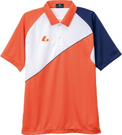 LUCENT（ルーセント） テニス ゲームシャツ ゲームウェア UNI ゲームシャツ ポロシャツ 半袖〈ショートスリーブ〉 【オレンジ】 メンズ・レディース 男性用・女性用 XLP8442 橙 19SS {NP}