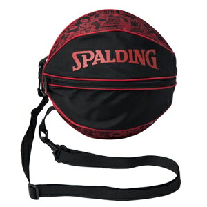 SPALDING（スポルディング） バスケットボール バック ショルダーバッグ BALL BAG GRAFFITI RED ボールバッグ 【グラフィティレッド】 49-001GR 1球収納 バックル付 接続可能 赤 黒 2021 {SK}