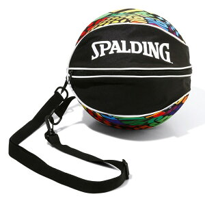 SPALDING（スポルディング） バスケットボール バック ショルダーバッグ BALL BAG OPTICAL RAINBOW ボールバッグ 【オプティカルレインボー】 49-001OR 1球収納 バックル付 接続可能 黒 2021 {SK}