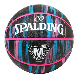 SPALDING（スポルディング） バスケットボール ボール MARBLE マーブル 7号球 【ブラックネオン】 84-400Z メンズ ユニセックス 男子一般用 ラバー 屋外 アウトドア 黒 21AW 2021 {SK}