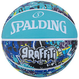 SPALDING（スポルディング） バスケットボール ボール GRAFFITI グラフィティ 6号球 【ブルー】 84-529J レディース ユニセックス 女子一般用 3x3用 ラバー 屋外 アウトドア 青 21AW 2021 {SK}