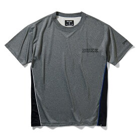 SPALDING（スポルディング） バスケットボール プラクティスウェア プラクティスシャツ Tシャツ DUKEサイドストレッチ 半袖＜ショートスリーブ＞ 【ヘザーチャコール】 SMT211430 HC メンズ・レディース 男性用・女性用 吸収 速乾 UVカット トレーニング 灰 21AW 2021 {NP}