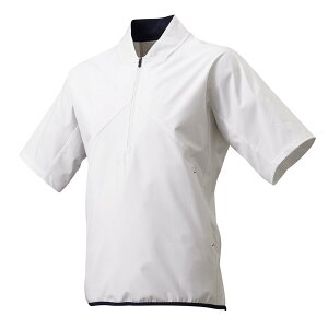 SSK (エスエスケイ) 野球 ウェア 半袖ハーフZIPボンディングジャケット 【ホワイト】 BWP2003H 10 グランドコート ベースボール ユニセックス 男性用・女性用 白 2025AW {SK}