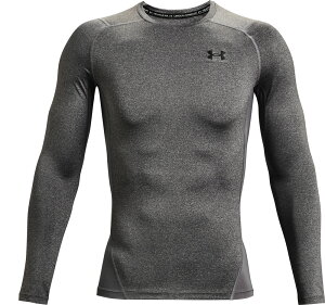 UNDER ARMOUR (アンダーアーマー) フィットネス・トレーニング ゲームシャツ・パンツ UA ヒートギアアーマー ロングスリーブ シャツ 【カーボンヘザー/ブラック】 1361524 090 インナーシャツ ア