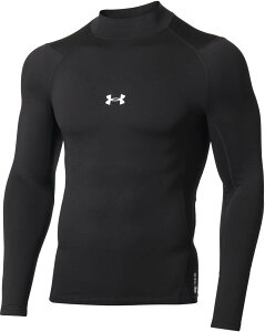 UNDER ARMOUR (アンダーアーマー) 野球&ソフトボール アンダーシャツ UA コールドギアアーマー コンプレッション ロングスリーブ モックシャツ 【ブラック】 1375374 001 アンダーTシャツ アン