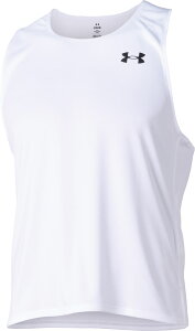 UNDER ARMOUR (アンダーアーマー) 陸上・ランニング Tシャツ UA TEAM RUN SHIRT UAチーム ラン シャツ 【ホワイト】 6003879 100 ノーカットスリーブメンズ ノースリーブシャツ メンズ 男性用 ホワイト