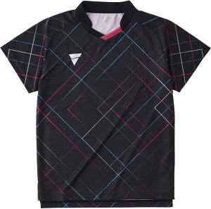 VICTAS (ヴィクタス) 卓球 ゲームシャツ・パンツ V-GS319 【ブラック】 512312 1000 ゲームウェア ゲームシャツ メンズ・レディース 男性用・女性用 黒 23FW {NP}