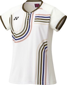 YONEX (ヨネックス) バドミントン ゲームシャツ・パンツ ウィメンズゲームシャツ 【ナチュラル】 20854 206 ゲームシャツウィメンズ ショートスリーブ レディース 女性用 ホワイト 白 25FW {NP}