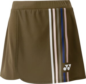 YONEX (ヨネックス) バドミントン ゲームシャツ・パンツ ウィメンズスカート(インナースパッツ付) 【オイルブラウン】 26156 679 スコート スカート レディース 女性用 ブラウン 茶 25FW {NP}