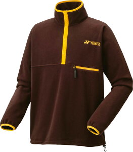 YONEX (ヨネックス) テニス スウェット・トレーナ UNI フリースプルオーバー 【ココア】 90094 685 フリース&ベロアジャケット プルオーバー メンズ・レディース 男性用・女性用 ブラウン 茶