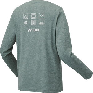 YONEX (ヨネックス) テニス Tシャツ ユニロングスリーブTシャツ 【ディープグリーン】 16720 269 ロングTシャツ 長袖Tシャツ ユニセックス 男性用・女性用 グリーン 緑 24FW {NP}